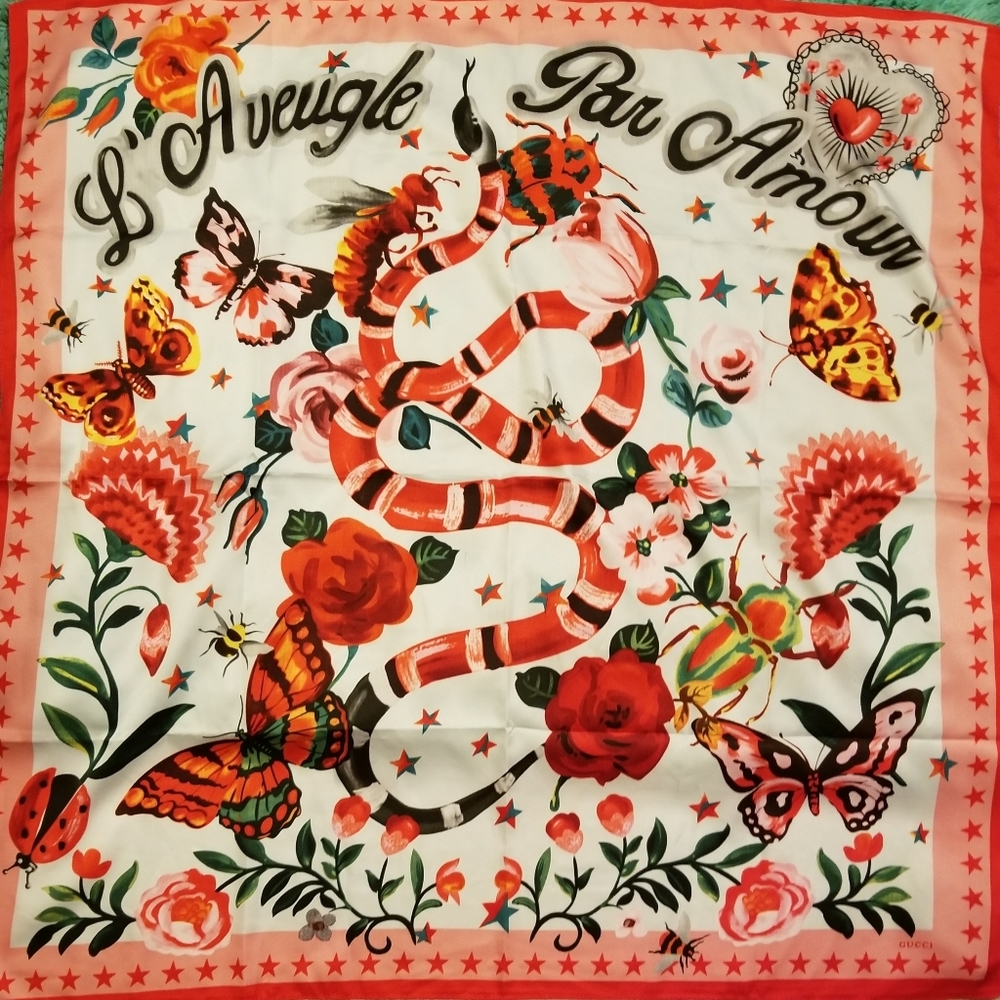 Gucci L'Aveugle par amor scarf - Picture 1 of 2